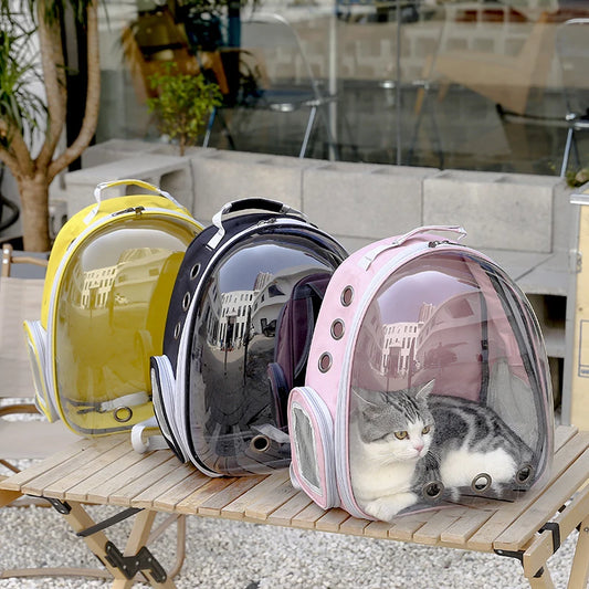 Cat Pet Carriers Dog pet backpacks portable transparent space capsules Soft Side Backpack Travel Bags Outgoing cat supplies
