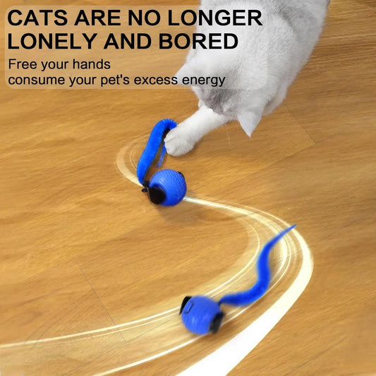 Automatic Rotating Smart LED Interactive Cat Teasing Ball Obstacle Avoidance Playful Pets Toy