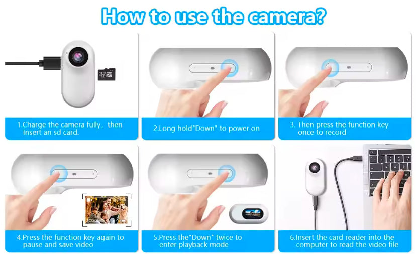 Collare per localizzatore di cani 1080P ad alta definizione, non è necessario per collare per gatti WiFi, fotocamera sportiva/sport con registrazione video