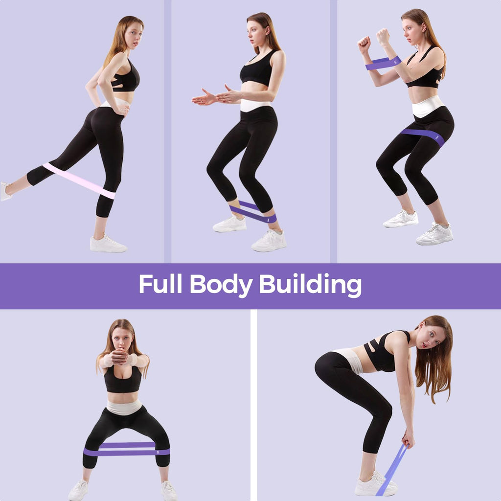 Fokky Elastici Fitness (Set di 5), Elastico Fitness con 5 Livelli di Resistenza, Elastici Palestra con Borse Portaoggetti, Bande Elastiche Fitness per Crossfit, Yoga, Pilates, Squats, Stretching