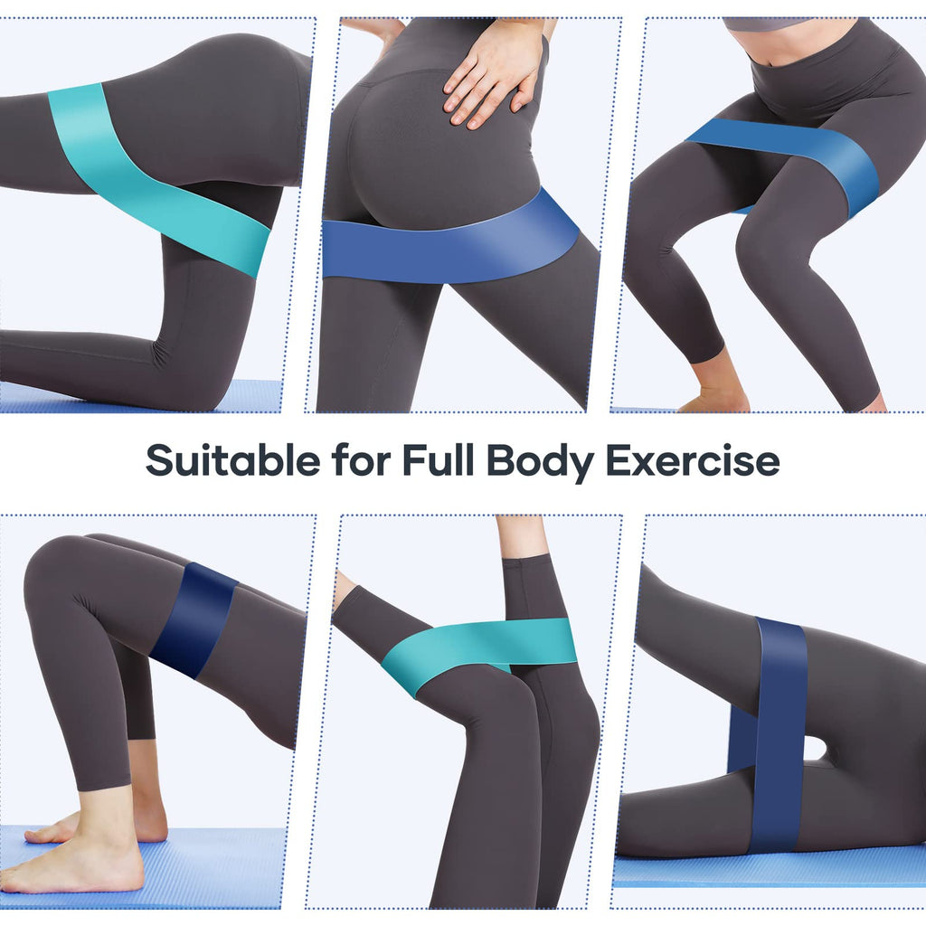 Fokky Elastici Fitness (Set di 5), Elastico Fitness con 5 Livelli di Resistenza, Elastici Palestra con Borse Portaoggetti, Bande Elastiche Fitness per Crossfit, Yoga, Pilates, Squats, Stretching