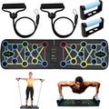 Folding Bend Board, Push Up Tools, Push Up Board, Chest Push Up Machine with 2 Pull Ropes, Ground Push Up for Fitness and Muscle Training