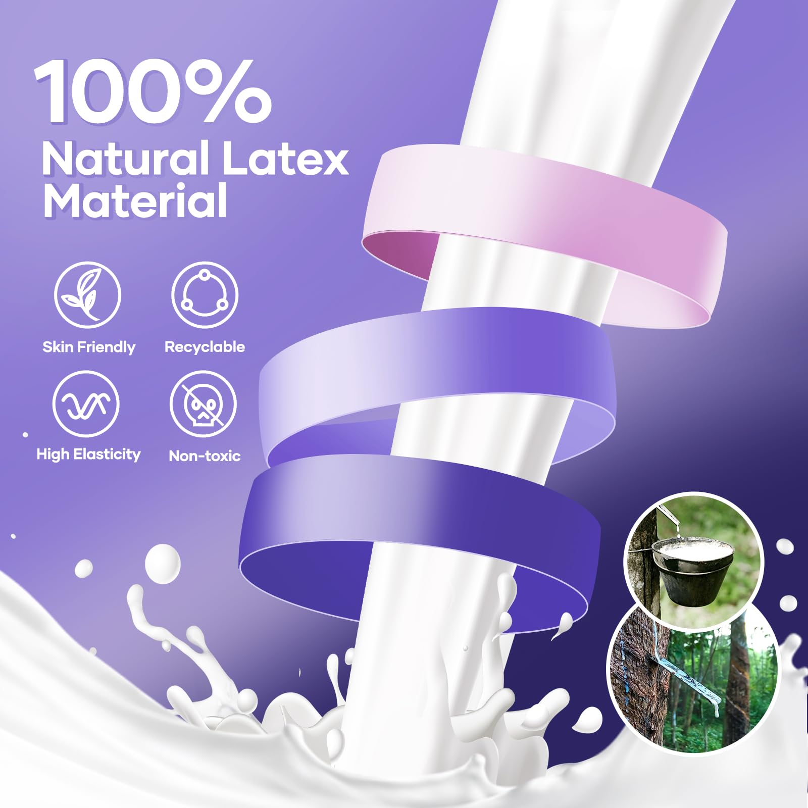 Fokky Elastici Fitness (Set di 5), Elastico Fitness con 5 Livelli di Resistenza, Elastici Palestra con Borse Portaoggetti, Bande Elastiche Fitness per Crossfit, Yoga, Pilates, Squats, Stretching