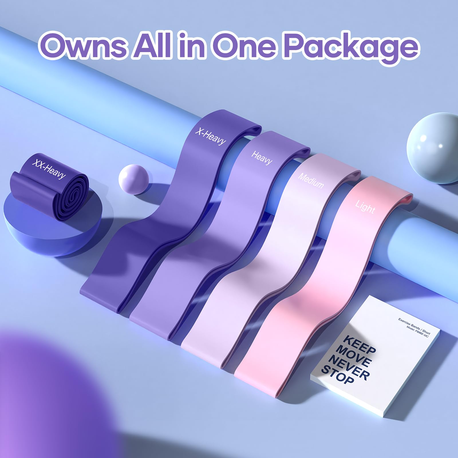 Fokky Elastici Fitness (Set di 5), Elastico Fitness con 5 Livelli di Resistenza, Elastici Palestra con Borse Portaoggetti, Bande Elastiche Fitness per Crossfit, Yoga, Pilates, Squats, Stretching