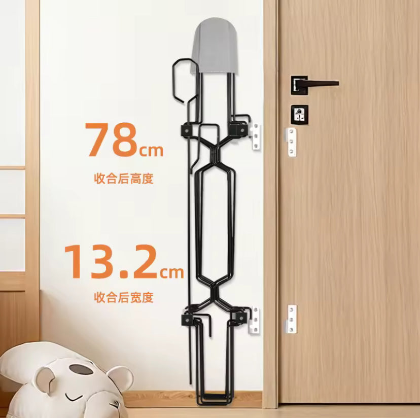 Cancello Pieghevole in Metallo per Animali Domestici, Barriera Retrattile per Interni, Recinzione Durevole e Salvaspazio per Casa, Porte, Corridoi e Sca