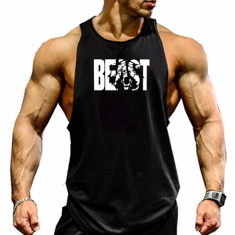 Sleeveless Sweatshirt Fitness Clothing Vests Muscular Man Singlet Men Gym Shirt Men's Clothes Top for Fitness Stringer Vest Tops