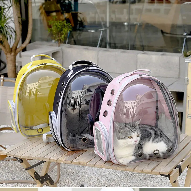 Cat Pet Carriers Dog pet backpacks portable transparent space capsules Soft Side Backpack  Travel Bags Outgoing cat supplies