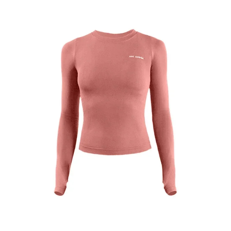 Fitness Tops Women Tight Sports Long Sleeve Slimming Yoga Running T-Shirts Gym Training Workout Shirt Comfortable Training Cloth