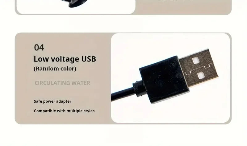 Fontana Acqua Gatti Cani USB Automatica - Silenziosa 5V