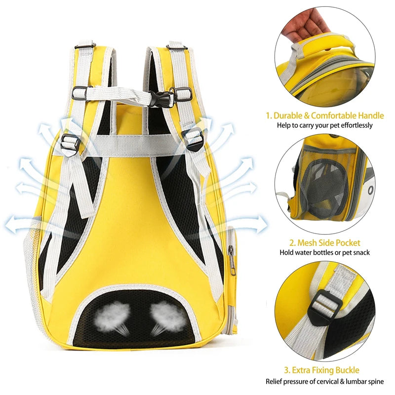 Cat Pet Carriers Dog pet backpacks portable transparent space capsules Soft Side Backpack  Travel Bags Outgoing cat supplies