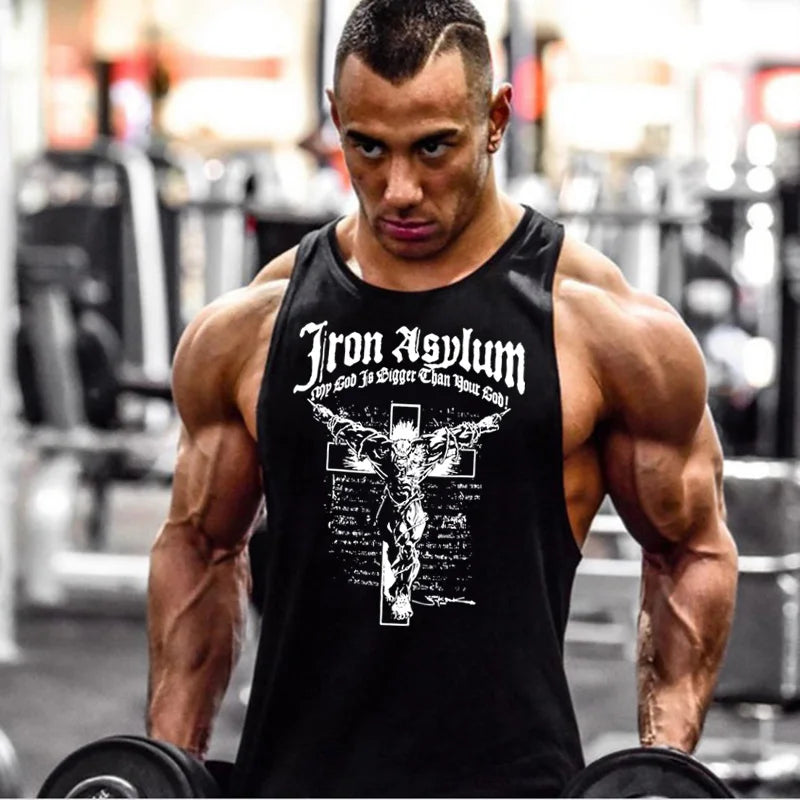 Sleeveless Sweatshirt Fitness Clothing Vests Muscular Man Singlet Men Gym Shirt Men's Clothes Top for Fitness Stringer Vest Tops