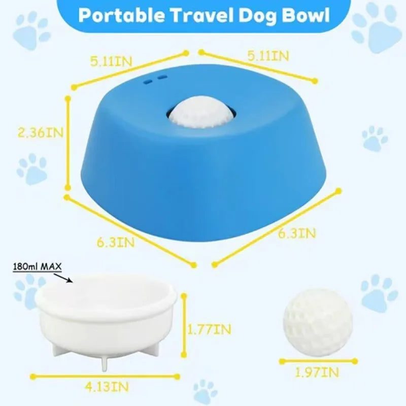 Dog Lick Bowl Slow Feeder with Interactive Ball for Liquid Treats Bone Broth Yogurt Dispenser for Small Puppy Pet Supplies