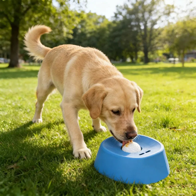 Dog Lick Bowl Slow Feeder with Interactive Ball for Liquid Treats Bone Broth Yogurt Dispenser for Small Puppy Pet Supplies