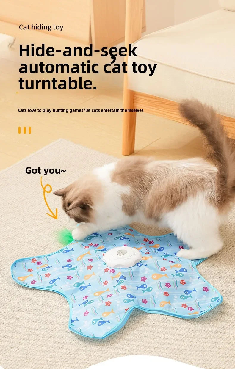 Electric cat turntable pet toy self-stimulating and relieving boredom automatic intelligent cat funny stick sports consumption