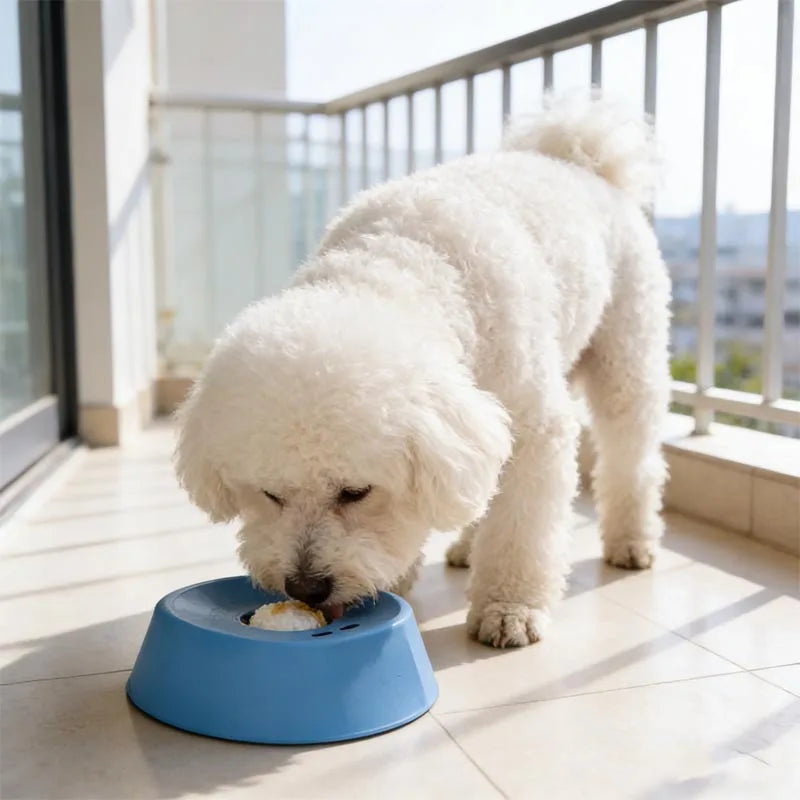 Dog Lick Bowl Slow Feeder with Interactive Ball for Liquid Treats Bone Broth Yogurt Dispenser for Small Puppy Pet Supplies