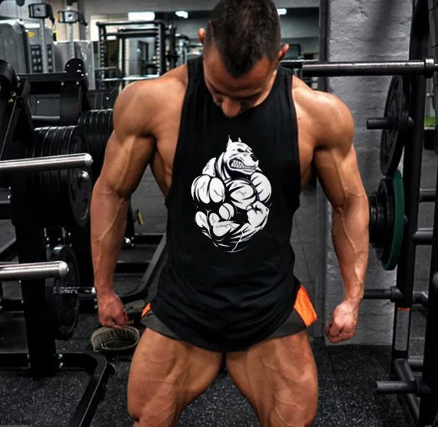 Sleeveless Sweatshirt Fitness Clothing Vests Muscular Man Singlet Men Gym Shirt Men's Clothes Top for Fitness Stringer Vest Tops