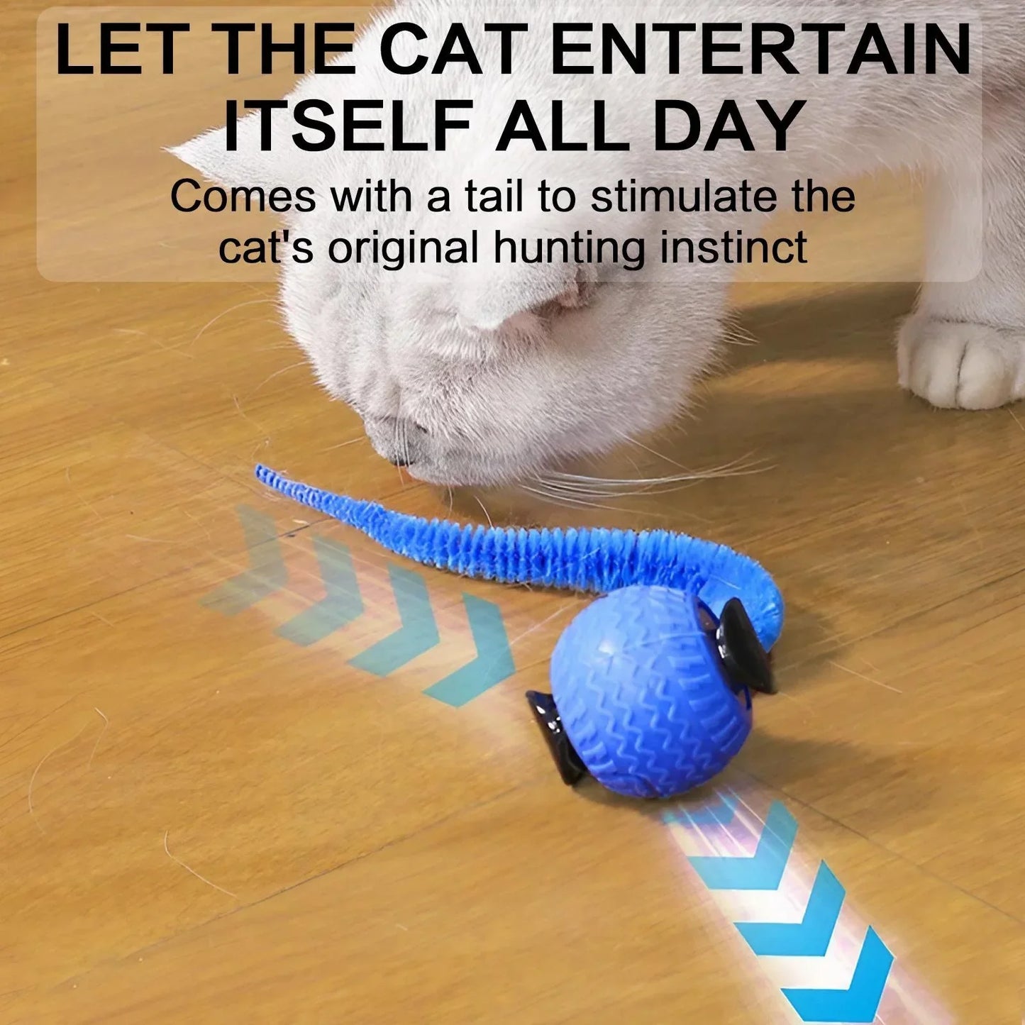 Automatic Rotating Smart LED Interactive Cat Teasing Ball Obstacle Avoidance Playful Pets Toy
