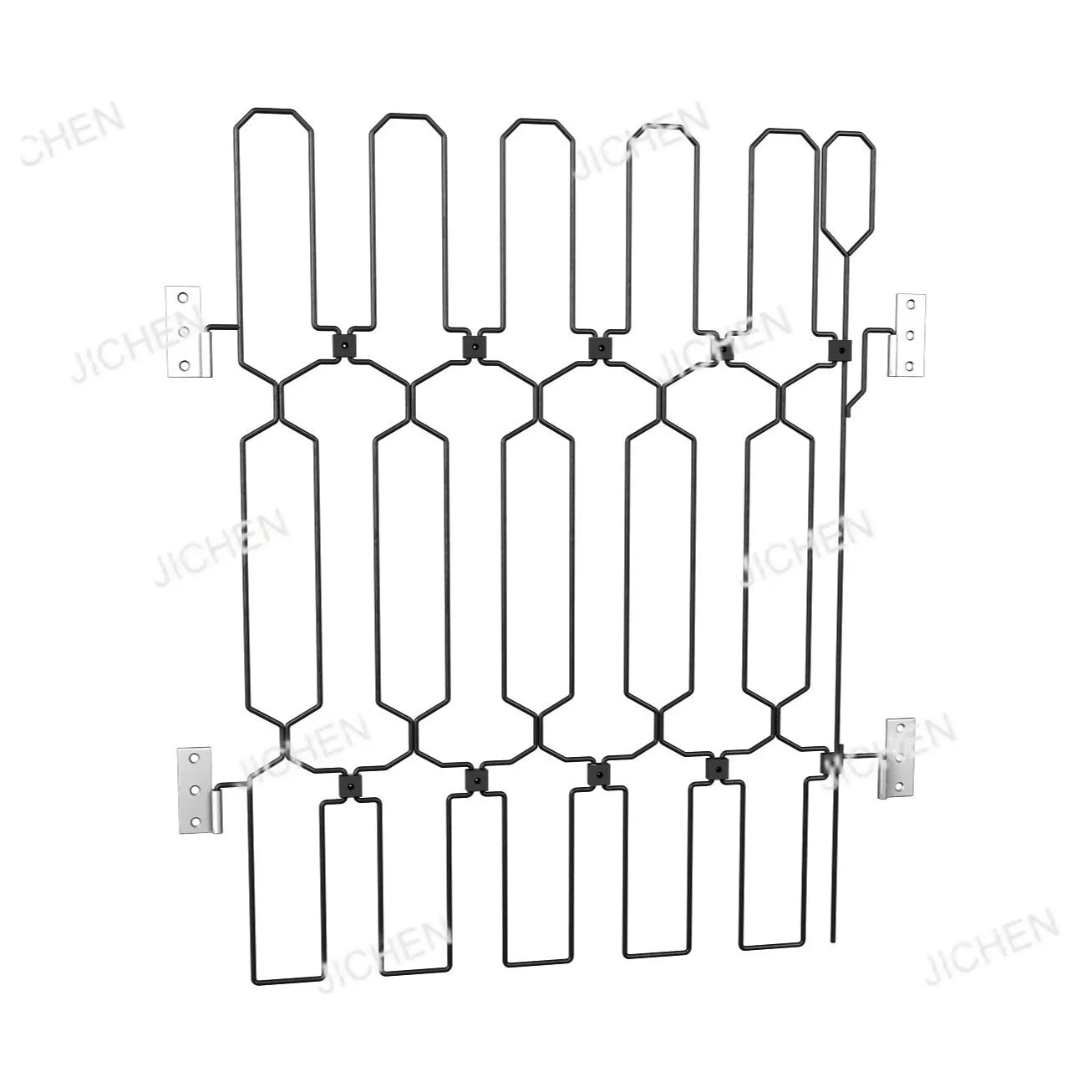 Cancello Pieghevole in Metallo per Animali Domestici, Barriera Retrattile per Interni, Recinzione Durevole e Salvaspazio per Casa, Porte, Corridoi e Sca