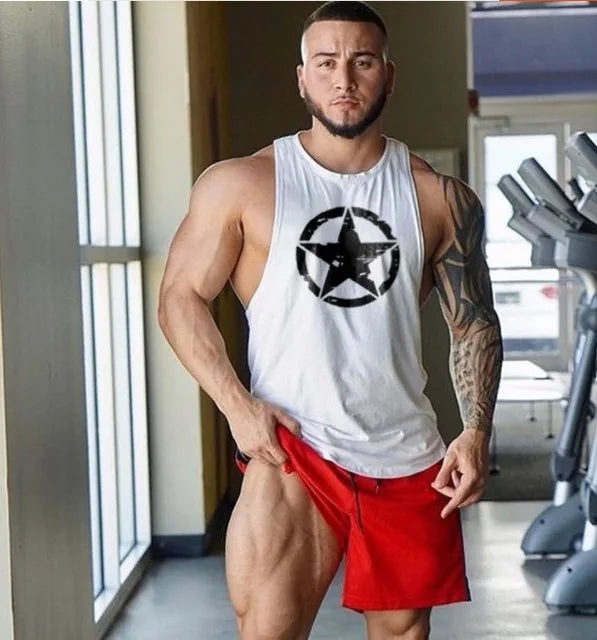 Sleeveless Sweatshirt Fitness Clothing Vests Muscular Man Singlet Men Gym Shirt Men's Clothes Top for Fitness Stringer Vest Tops