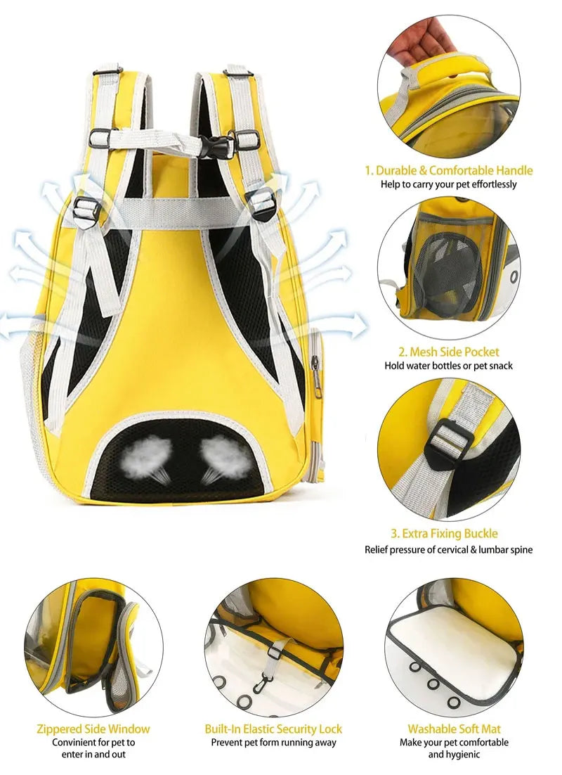 Cat Pet Carriers Dog pet backpacks portable transparent space capsules Soft Side Backpack  Travel Bags Outgoing cat supplies