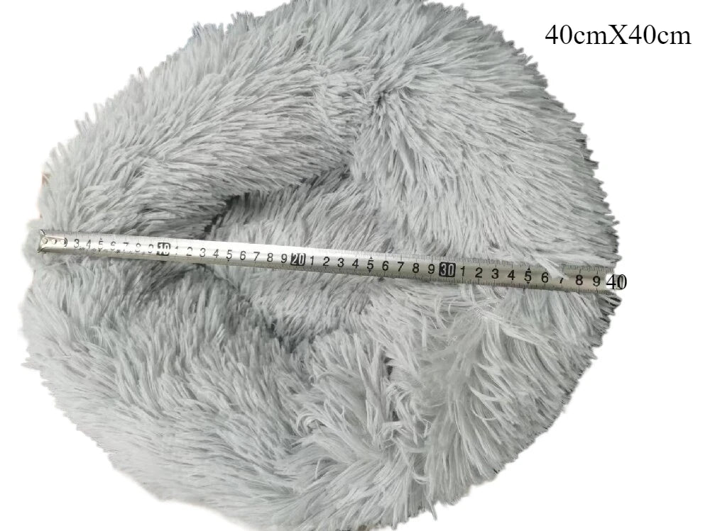 Cuccia Morbida in Peluche per Cani e Gatti - Nido Caldo Invernale Rotondo, Sfoderabile e Lavabile, Universale 4 Stagioni