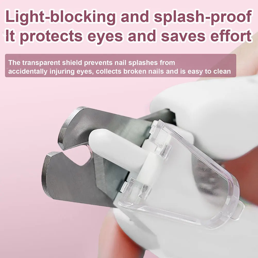 2 In 1 Electric Nail Clippers Stainless Steel Visual Nail Sharpener Safety Lock Pet Claw Grooming Scissors for Cat/Dog