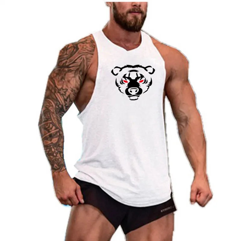 Sleeveless Sweatshirt Fitness Clothing Vests Muscular Man Singlet Men Gym Shirt Men's Clothes Top for Fitness Stringer Vest Tops