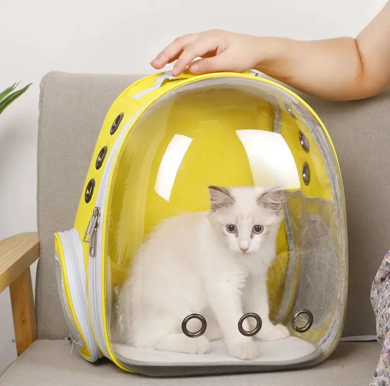 Cat Pet Carriers Dog pet backpacks portable transparent space capsules Soft Side Backpack  Travel Bags Outgoing cat supplies