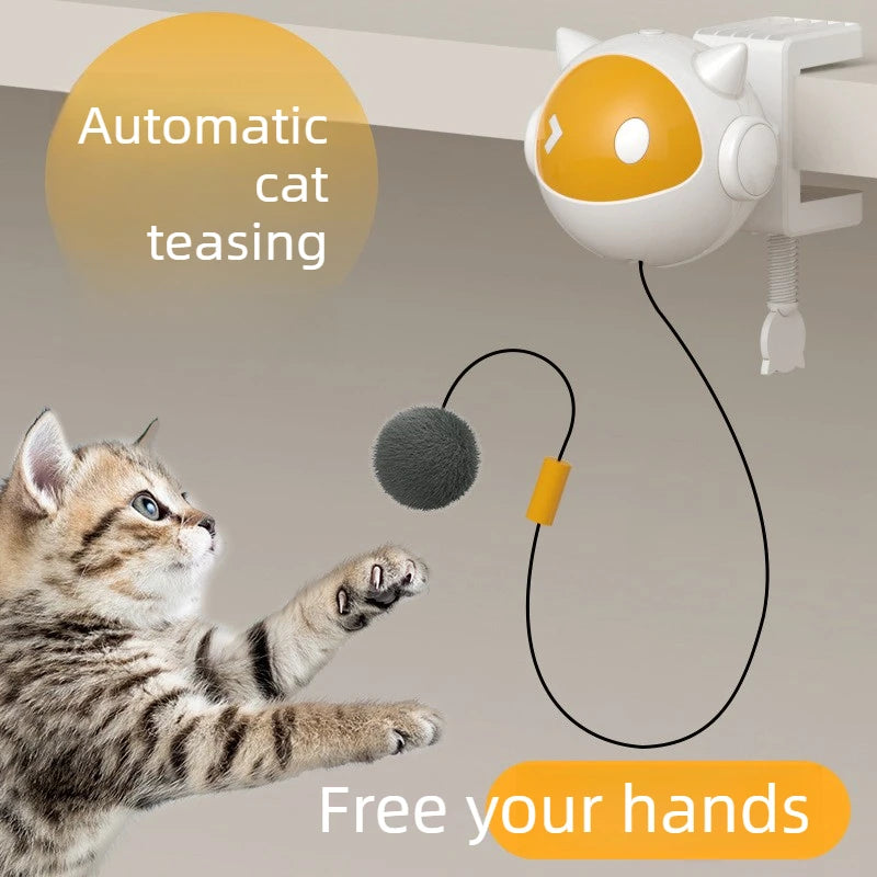 Automatic Lifting Cat Toy Ball Interactive Electric Pet Toy Self Moving Hair Ball Fun Hilarious Cat Balls Toys Pet Supplies
