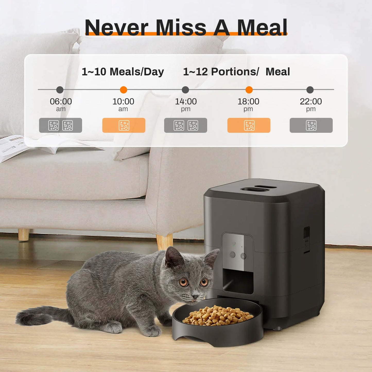 Distributore Automatico Cibo Cani Gatti - Timer Programmabile Smart