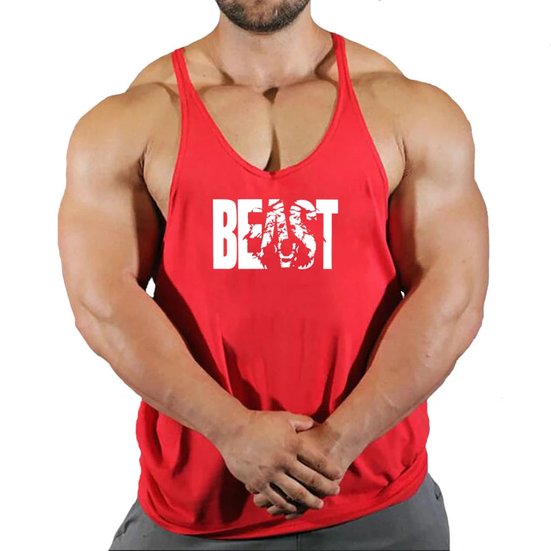 Gym Vest Fitness Shirt Muscle Man Singlet Men Tank Tops Stringer Sleeveless Sweatshirt Men's Singlets Top for Fitness Clothing