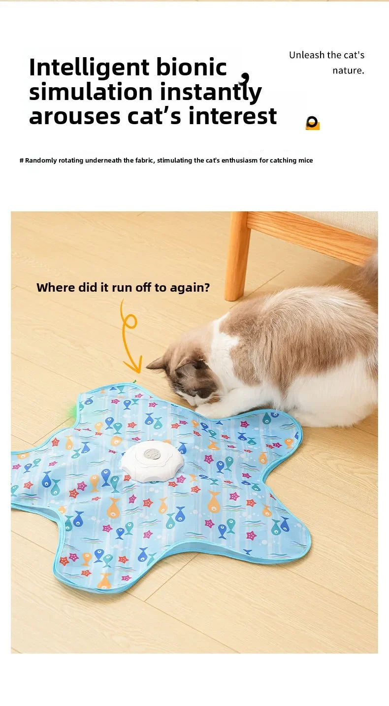 Electric cat turntable pet toy self-stimulating and relieving boredom automatic intelligent cat funny stick sports consumption