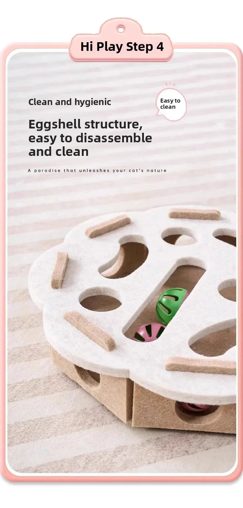 Cat Puzzle Toy Felt Puzzle Box Cat Exercise Toy With Ball Indoor Sports Entertainment Hunting Cat Toys For Indoor Cats