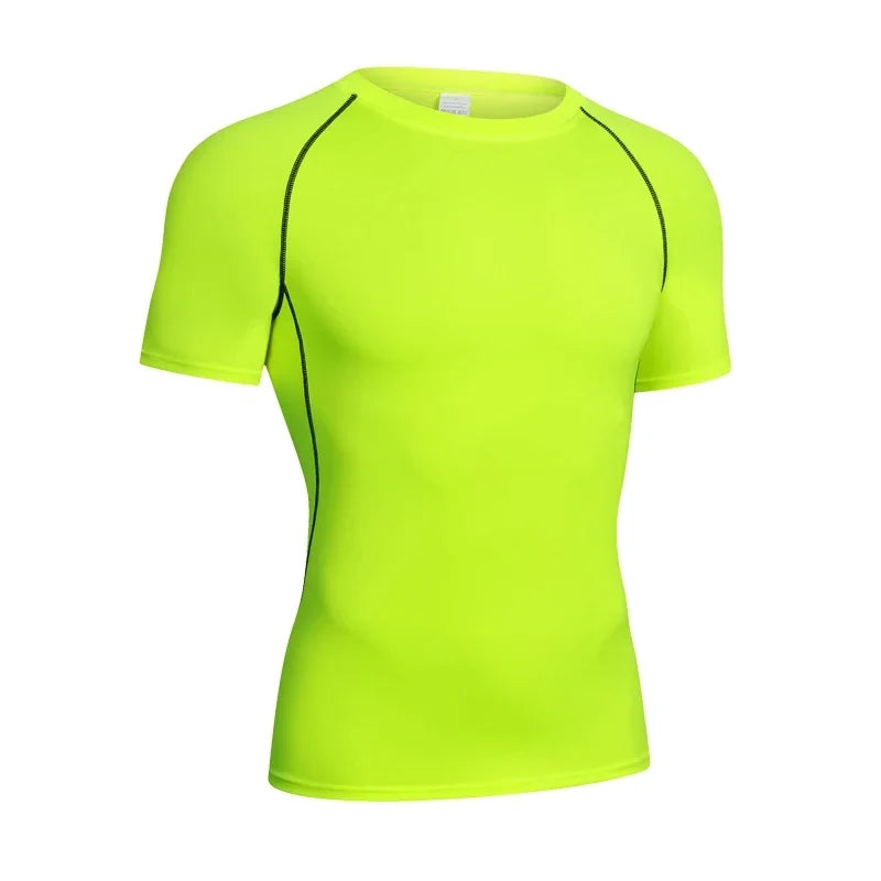 Compression Sport T-shirt Man Running Long Sleeve T Shirt Elastic Fitness Athletic Tee Gym Workout Sportwear Top