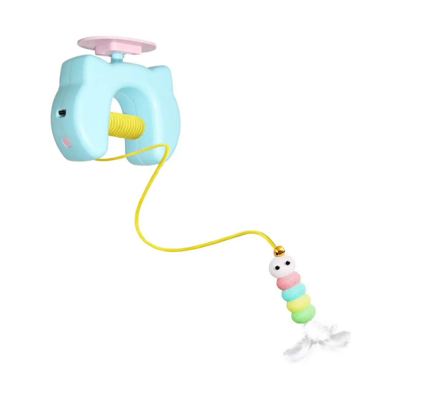 Giocattolo automatico per alleviare la noia per l'autodintrattenimento del gatto Bacchetta magica automatica per gatti Giocattolo per animali domestici Yoyo che salta intelligente per l'eserc