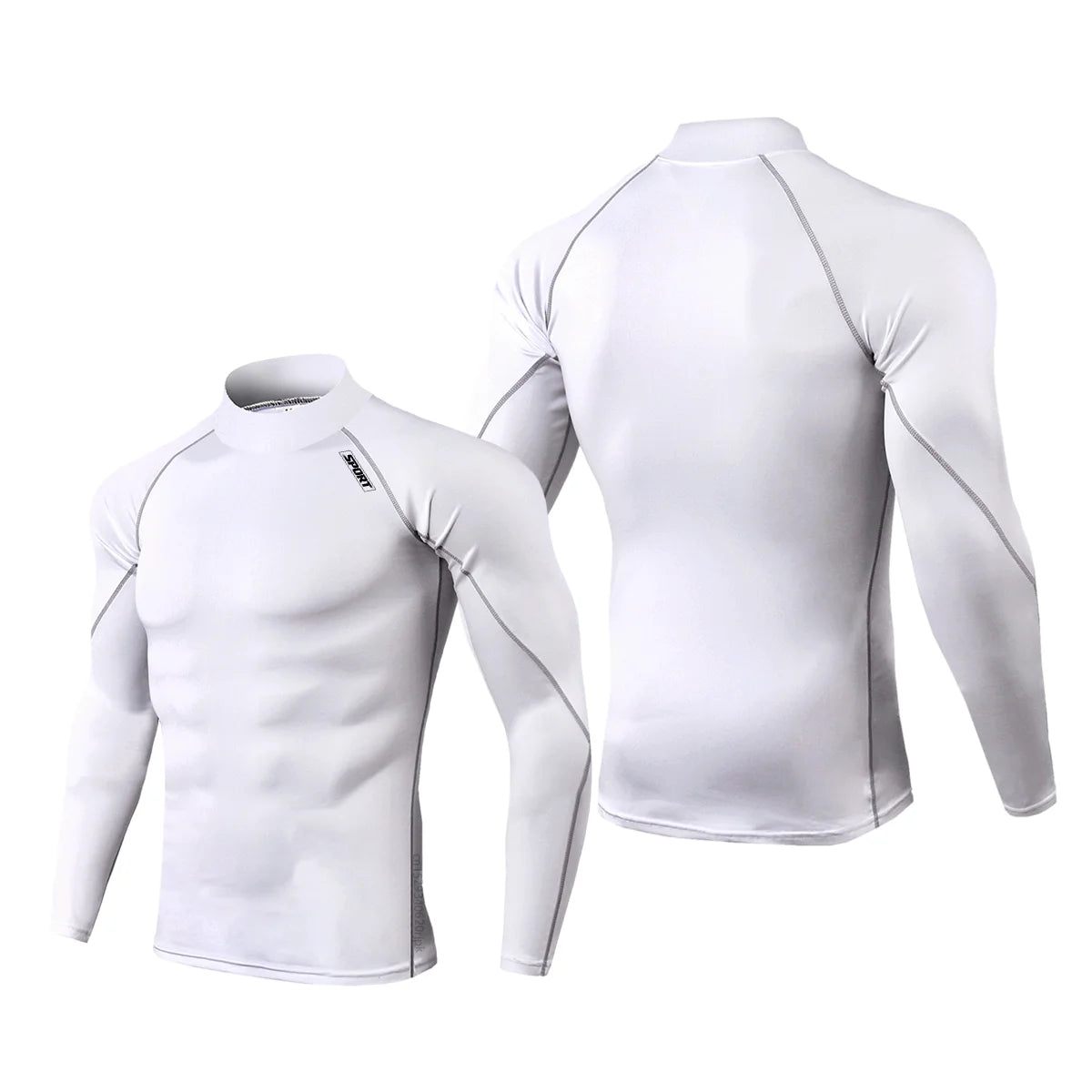 Compression Sport T-shirt Man Running Long Sleeve T Shirt Elastic Fitness Athletic Tee Gym Workout Sportwear Top