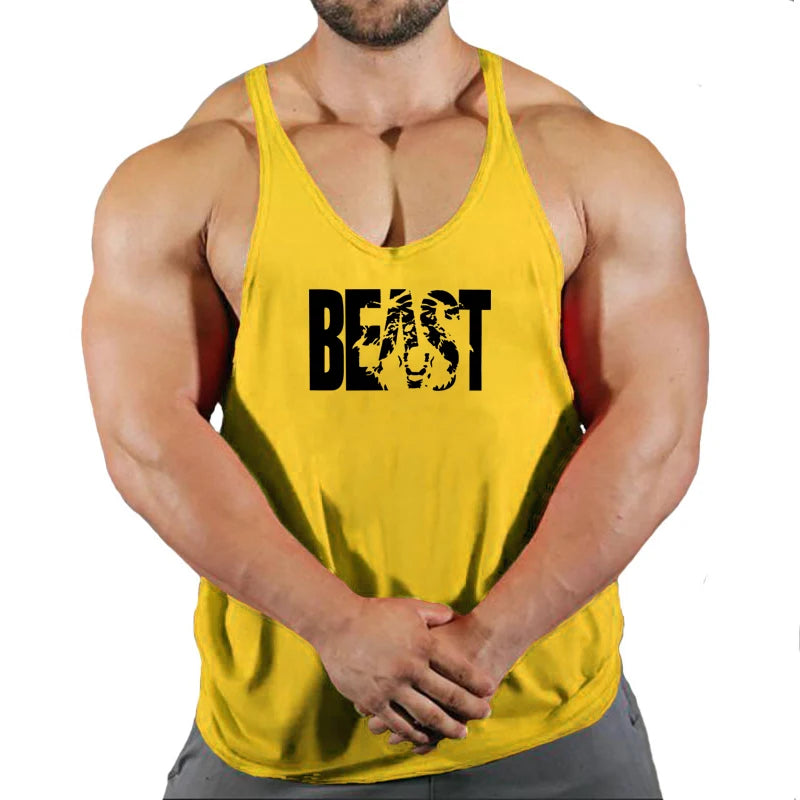 Gym Vest Fitness Shirt Muscle Man Singlet Men Tank Tops Stringer Sleeveless Sweatshirt Men's Singlets Top for Fitness Clothing