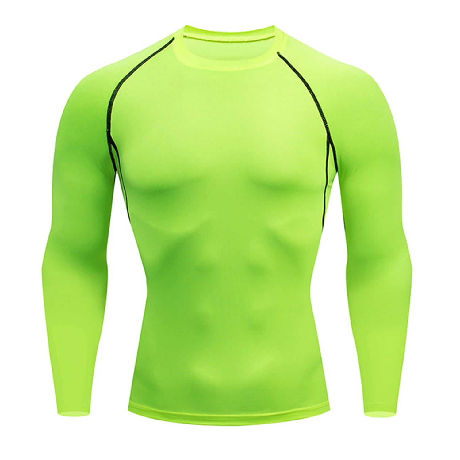 Compression Sport T-shirt Man Running Long Sleeve T Shirt Elastic Fitness Athletic Tee Gym Workout Sportwear Top