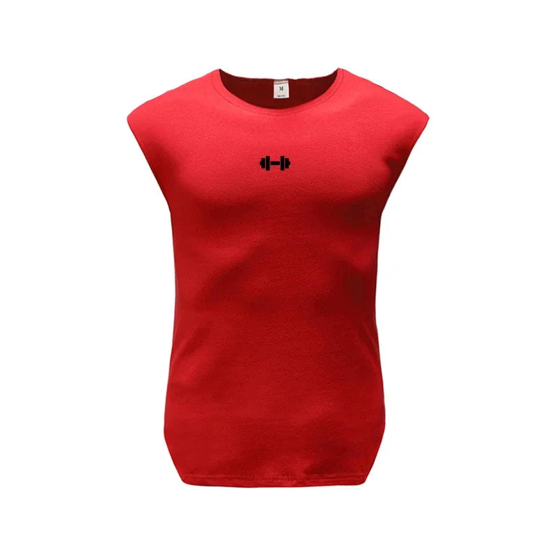 Summer Cotton Breathable Sleeveless T-shirts Gym Running Sport Vests Bodybuilding Workout Clothing Mens Fitness Muscle TankTops