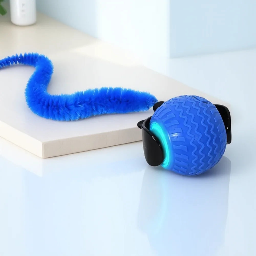 Automatic Rotating Smart LED Interactive Cat Teasing Ball Obstacle Avoidance Playful Pets Toy