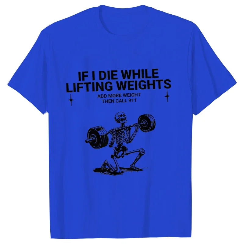 Gym Workout T-shirts for Men Clothing Funny Weightlifting Tshirts Short Sleeve Tops Clothes Fitness Exercise Tee Shirts Homme