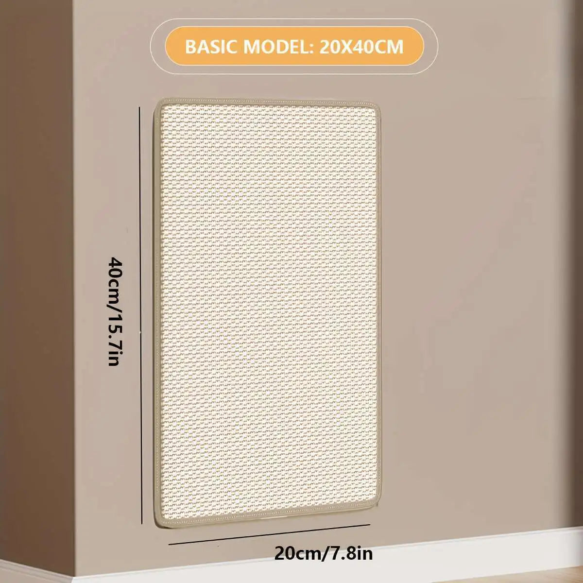 1pc Durable Hemp Rope Cat and Rabbit Scratching Board - No Mess Sofa Safety Design,Magic Invisible Adhesive,Multi-layer Exercise