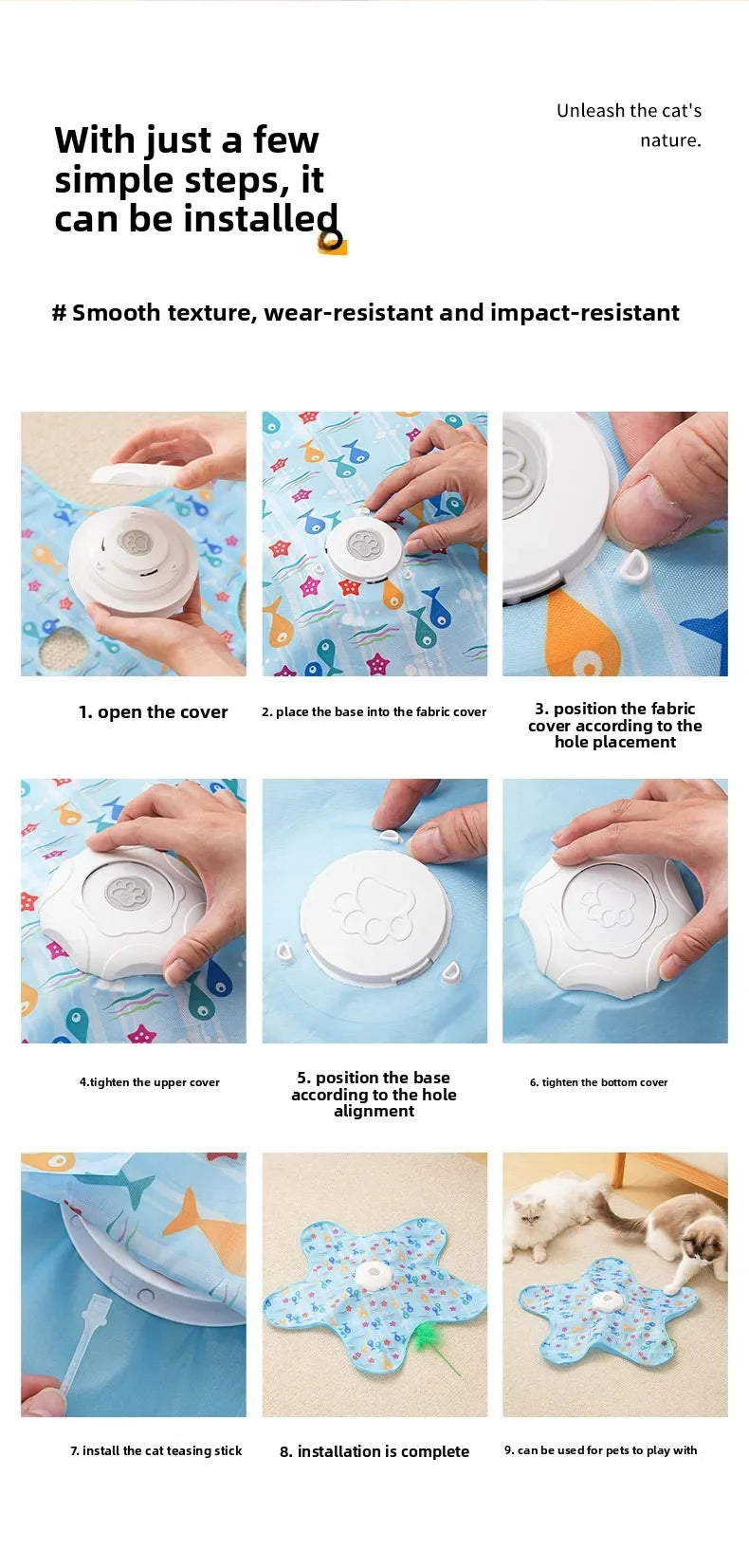 Electric cat turntable pet toy self-stimulating and relieving boredom automatic intelligent cat funny stick sports consumption