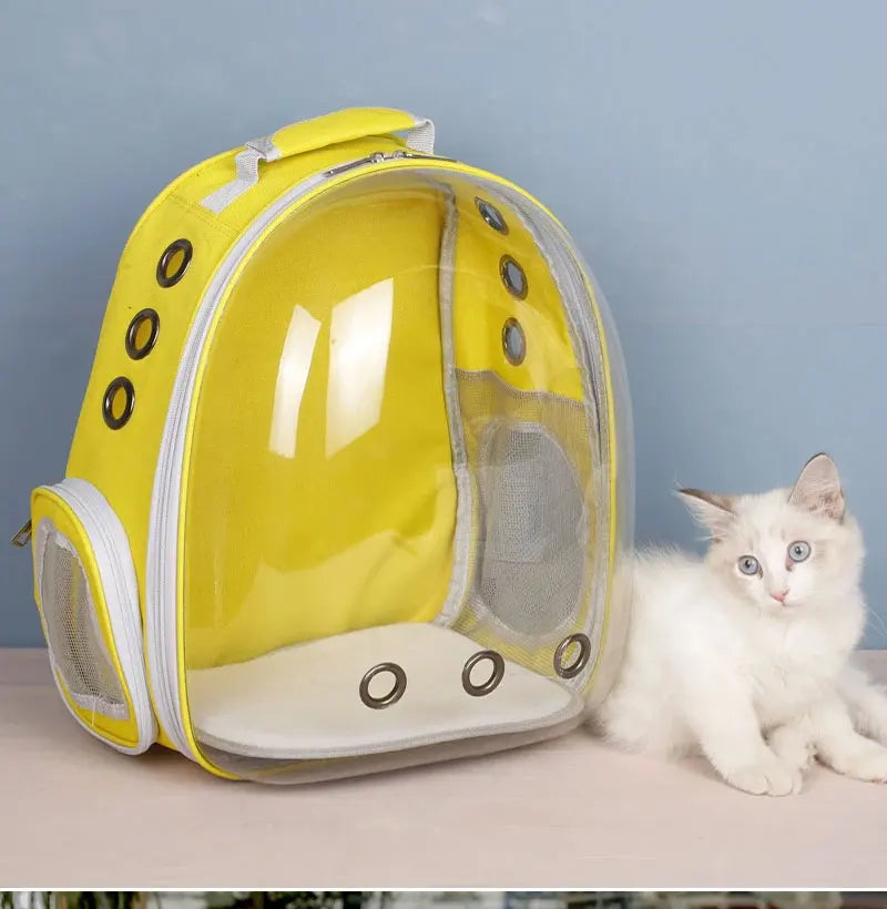 Cat Pet Carriers Dog pet backpacks portable transparent space capsules Soft Side Backpack  Travel Bags Outgoing cat supplies