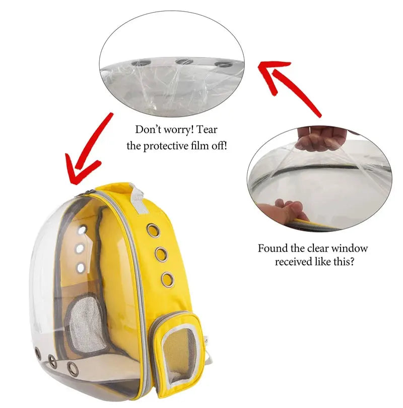 Cat Pet Carriers Dog pet backpacks portable transparent space capsules Soft Side Backpack  Travel Bags Outgoing cat supplies