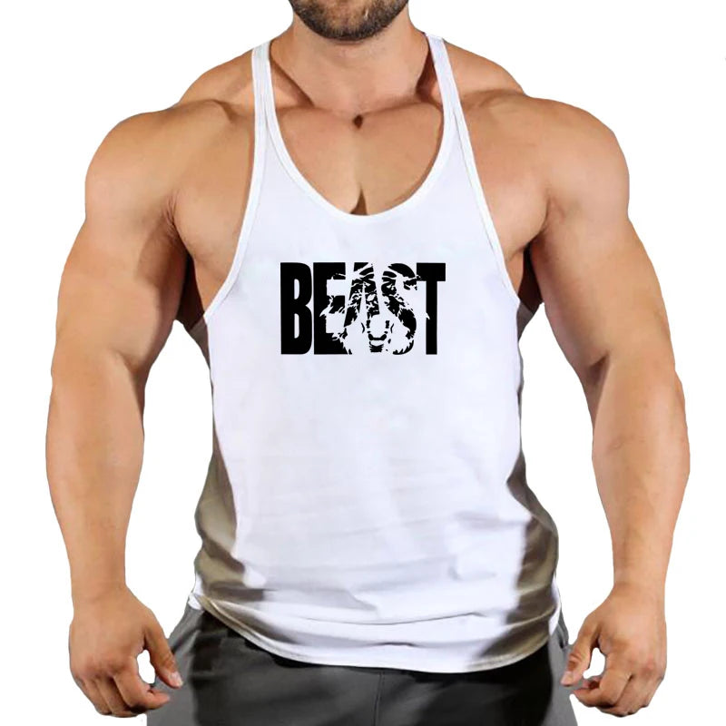 Gym Vest Fitness Shirt Muscle Man Singlet Men Tank Tops Stringer Sleeveless Sweatshirt Men's Singlets Top for Fitness Clothing