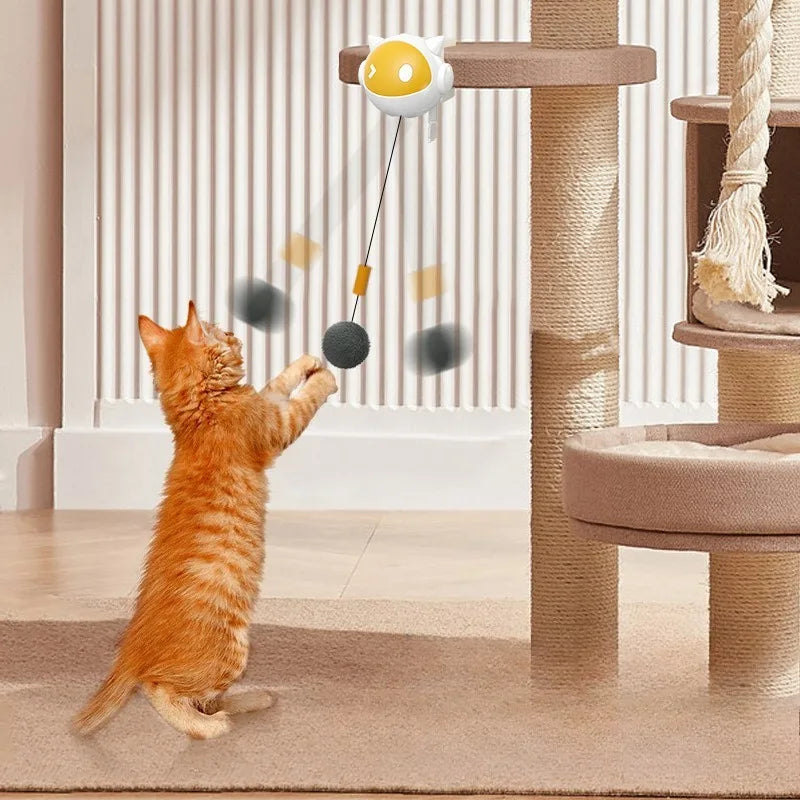 Automatic Lifting Cat Toy Ball Interactive Electric Pet Toy Self Moving Hair Ball Fun Hilarious Cat Balls Toys Pet Supplies