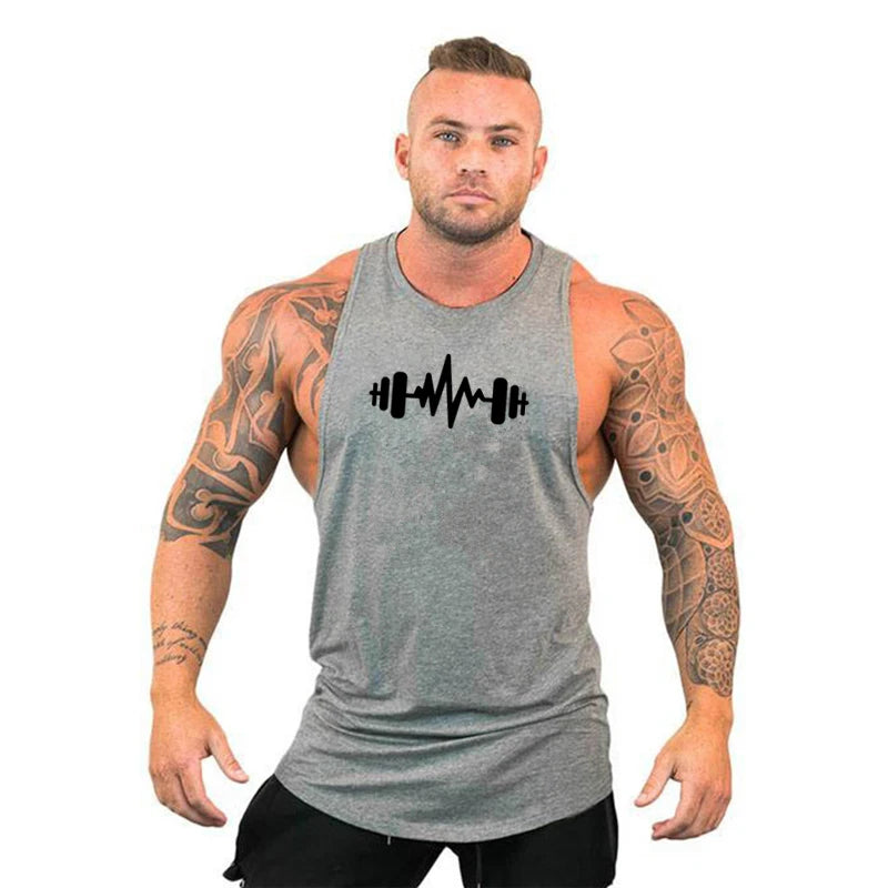 Sleeveless Sweatshirt Fitness Clothing Vests Muscular Man Singlet Men Gym Shirt Men's Clothes Top for Fitness Stringer Vest Tops