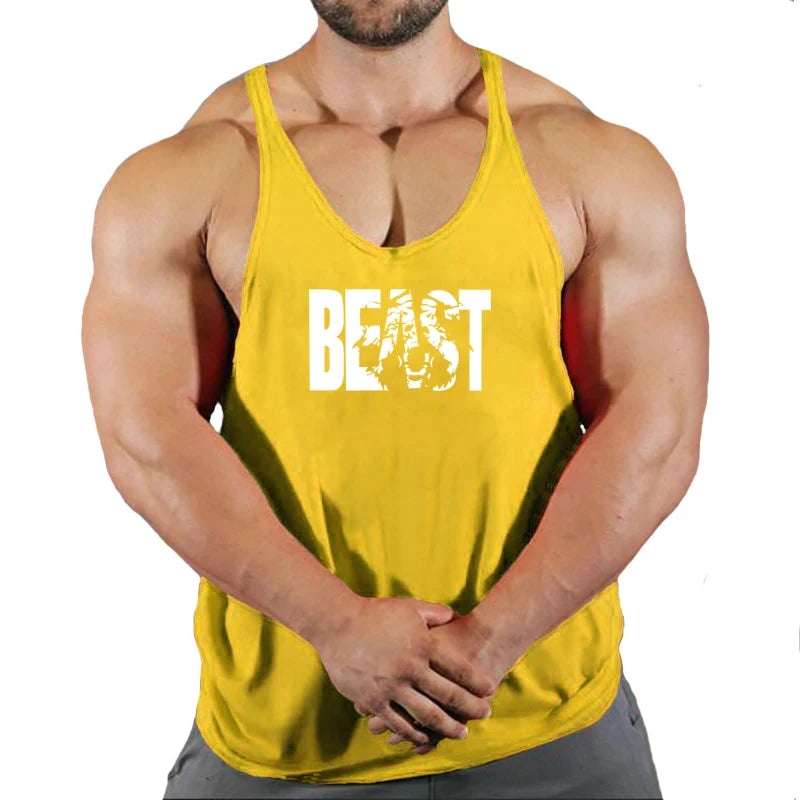 Gym Vest Fitness Shirt Muscle Man Singlet Men Tank Tops Stringer Sleeveless Sweatshirt Men's Singlets Top for Fitness Clothing