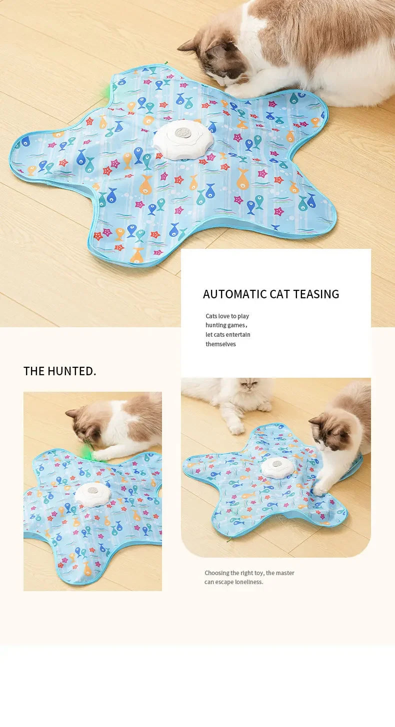 Electric cat turntable pet toy self-stimulating and relieving boredom automatic intelligent cat funny stick sports consumption